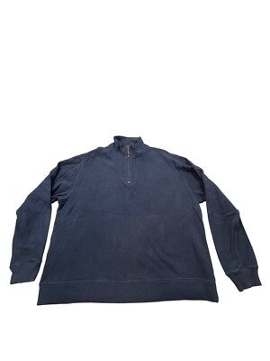 Paradise Collection Mens XL Navy Blue 1/4 Zip Pullover Sweatshirt Windbreaker