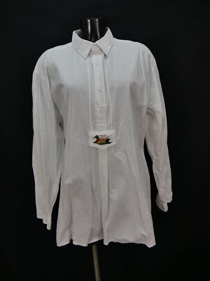 Size XXL costume shirt Amann white cotton wild duck embroidery costume shirt th1444
