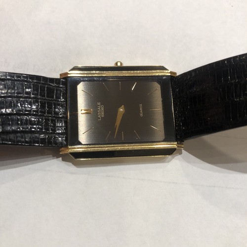 Vintage Retro Seiko Lassale 7750-5099 Men's Tank Quartz Thin Dress Watch RARE!!! - Picture 2 of 9
