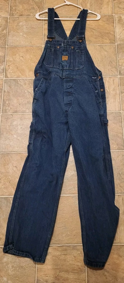 Mens Vintage Big Ben Overalls By Wrangler Size 34x30 Dark