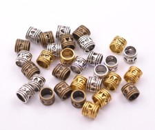 20/50/100Pcs Antique Tibetan Silver Big Hole Spacer Beads Hole 5MM W3020