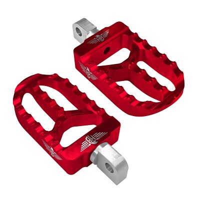 HeinzBikes MX FOOTPEGS V2 - DYNA - SPORTSTER - SOFTAIL - DRIVER/PASSENGER : rot
