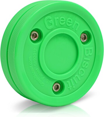 New! Original Green Biscuit Hockey Puck - Off Ice Training - (B21) - FREE SHIP!