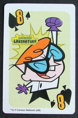 1 x Spielkarte Einzelkarte Cartoon Network Dexter s Laboratory 8 of Pik