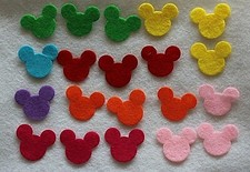 20 x 35mm x 30mm Felt Mouse Head Appliques / Scrap Book Cutouts