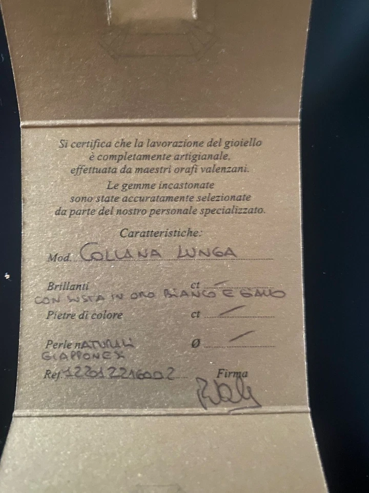 Collana lunga 1,25m diametro 0,7 di Perle Naturali Giapponesi Akoya Chiusura oro - Immagine 2 di 3