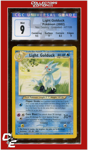 Light Golduck (Unlimited) graded CGC 9 for sale on eBay