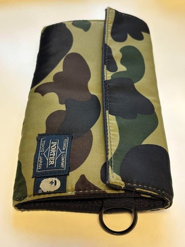 A BATHING APE BAPE x PORTER LONG WALLET 1ST CAMO Yoshida & CO. From JAPAN Rare - Picture 5 of 9