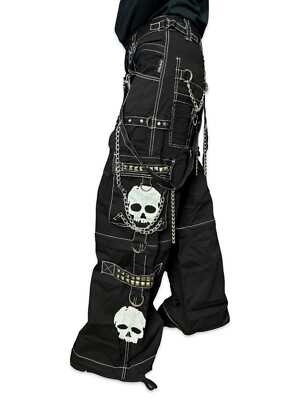 Tripp NYC Goth Skate Grunge Straps Baggy Bondage y2k Skull Pants