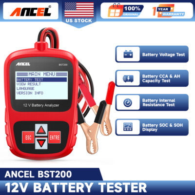 ANCEL BST200 Battery Tester 12V 100-1100 CCA Battery Load Tester Tool For Car