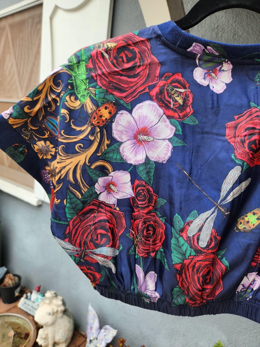 adidas Originals by Rita Ora Roses & Spray Packs Cropped Tee Sz