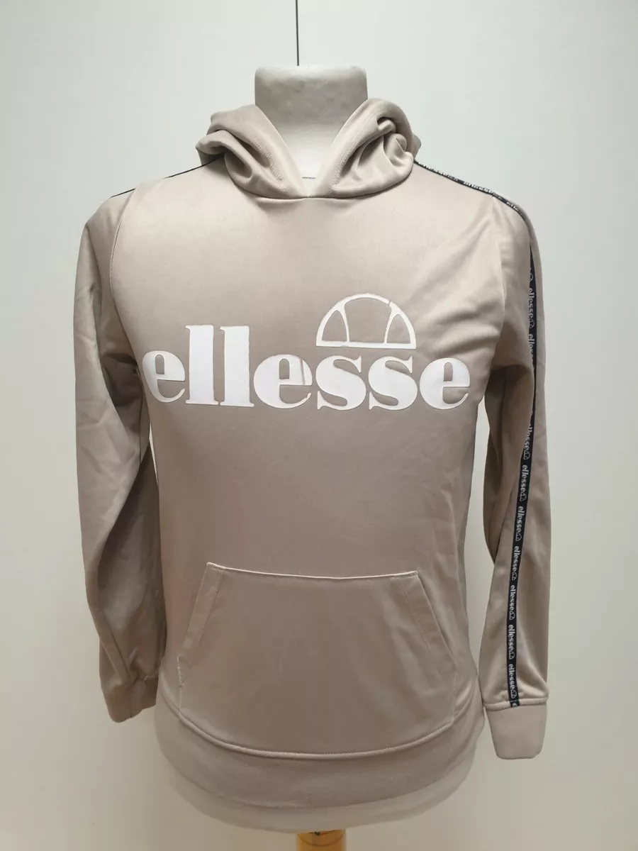 S201 GIRLS ELLESSE BEIGE STRETCH L SLEEVE PULLOVER HOODIE UK 12 13 YEARS