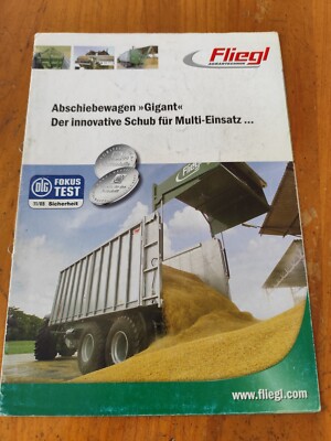 Fliegl Abschiebewagen Gigant prospekt traktor tractor brochure 28