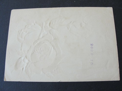Tarjeta de intercambio victoriana de Navidad de 1800, hermosa casa, ramo de flores. - Imagen 2 de 2