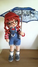 Amigurumi Puppe personalisiert,gehäkelt,Mäd...
