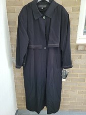 Vtg Misty Harbor New Ladies Overcoat & Detachable Hood Warm Lining Zip Size 24