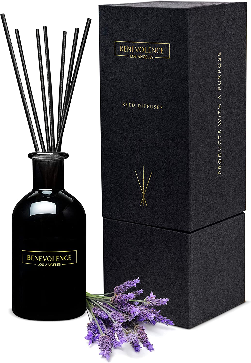 Reed Diffuser Set, Lavender & Eucalyptus Fragrance Diffuser, Aromatherapy Diffus-image