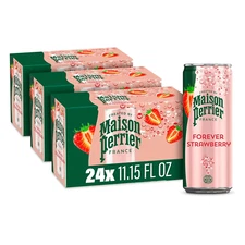 Strawberry Flavored Sparkling Water, 11.15 FL OZ Can (24 Count)