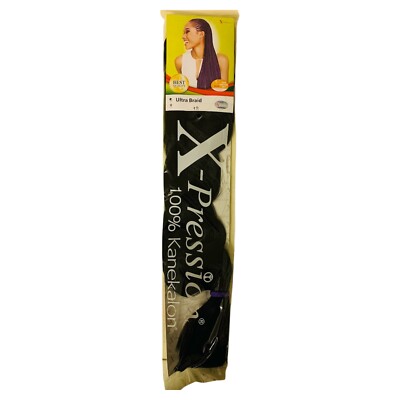 X-Pression Ultra Braids Kunsthaar Extension 210 cm 1 Stück Farbe 1B Schwarz