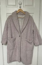 Nicole Farhi Oversized Light Beige Teddy Coat, Size M (12-14)