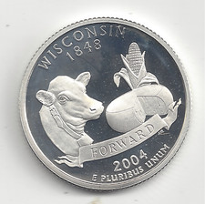2004 S Silver Proof WISCONSIN Quarter - 90% Silver