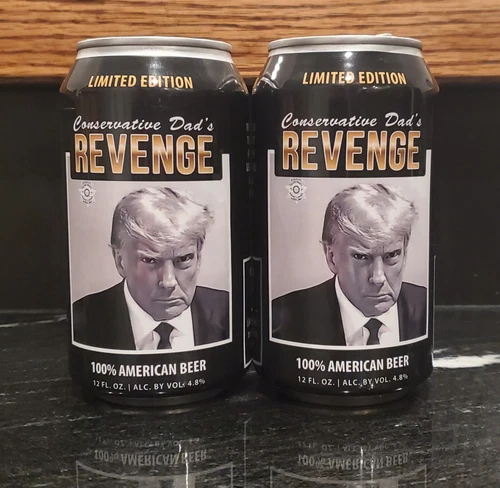 Donald Trump Ultra Right Beer Limited Edition Conservative-2 Cans Mug Shot Empty