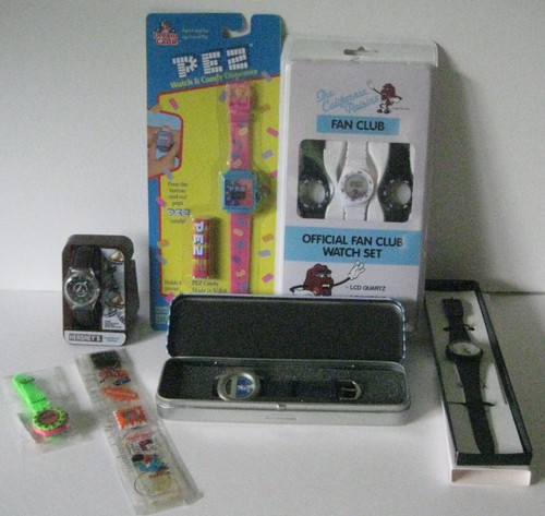 Lot de 7 montres Pez Dannon Chicken of the Sea Ca Raisins Doughboy Hershy's Kiss - Photo 1 sur 17