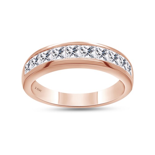 1 Ct Diamond Anniversary Eternity Band Ring 10k & 14k Solid Gold Lab Grown - Picture 11 of 36