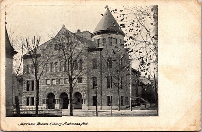 Antique Postcard Richmond Indiana Morrisson Reeve's Library IN IND