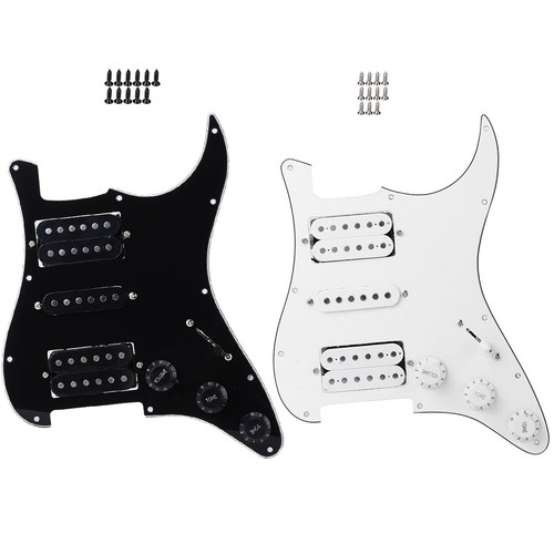 Carte De Guitare électrique Pickguard Humbucker Avec Micro HSH Chargé Précâblé Pour Pièces De Rechange De Guitare électrique(Noir) ,Accessoires De Jeu