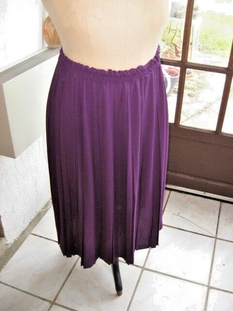 Jupe UN JOUR AILLEURS - Taille 46 / XXXL, Violet, Occasion Bon état