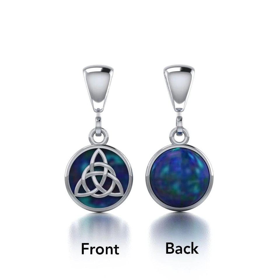 Celtic Trinity Knot Flip 925 Sterling Silver Pendant Reversible ...