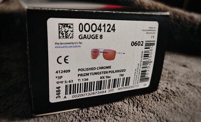 Oakley Gauge 8Fitregular / Tungsten Prizm Lenses - with adjustable