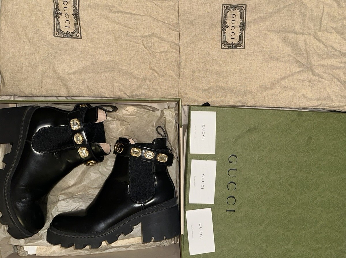 Gucci Crystal Belt Ankle Chunky Platform Boots Size 36+ | eBay Gucci Crystal Belt Ankle Chunky Platform Boots Size 36+ | eBay