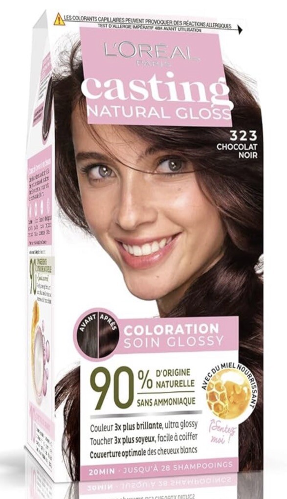 Coloration L'Oréal Casting Crème 323 pour des reflets chocolat intenses à la maison