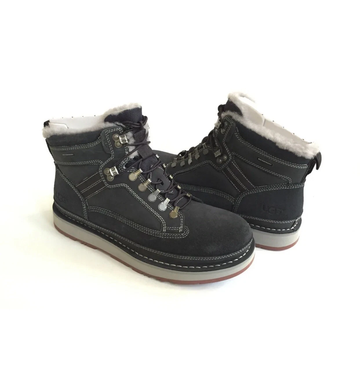 UGG AVALANCHE HIKER TRAIL NAVY SUEDE SHEEPSKIN WATERPROOF SHOE BOOTS SIZE 11 MEN