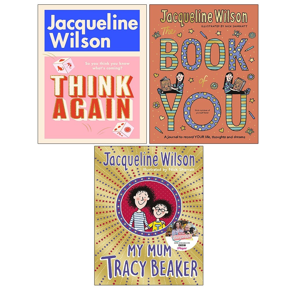 Jacqueline Wilson Collection 3 Books Set My Mum Tracy Beaker (HB) Think Again HB