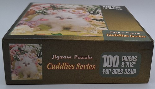 JIGSAW PUZZLE 100 PIECES 9X12 CUDDLIES SERIES FLOWER CAT, NIB, - Picture 3 of 3
