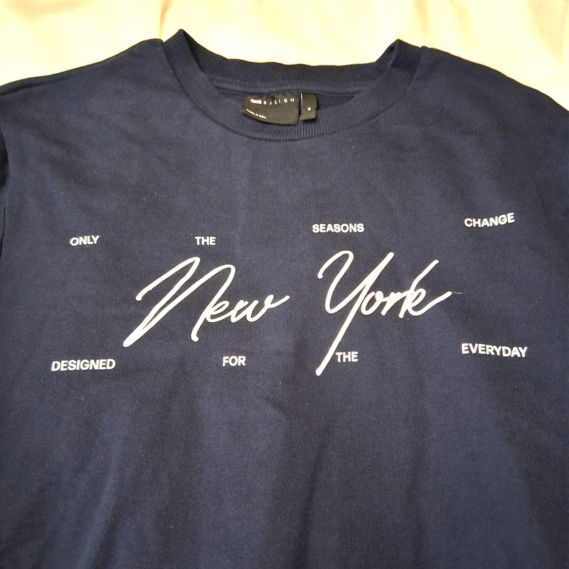 ASOS DESIGN Crewneck Men’s ONLY THE SEASONS M Navy Blue Pullover Sweatshirt