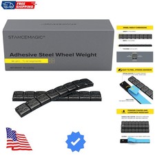 0.5oz 1/2oz - Black Adhesive Stick On Wheel Weights, Easy Peel, Low Profile, ...