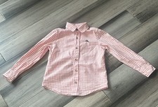 Tommy Bahama Boy  s S 5/6 Cotton Pink Gingham Check Button Up Shirt