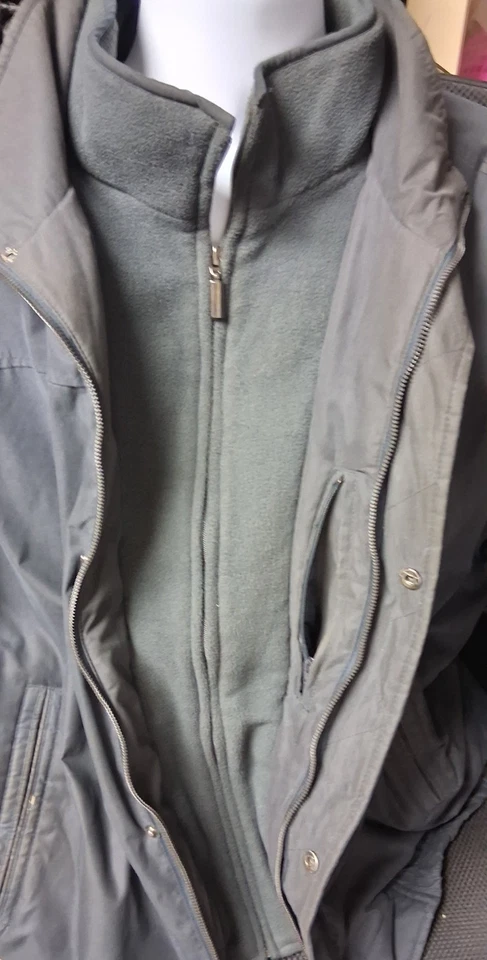 Men's Craft & Barrow Navy Double Zipper Jacket Size XL - Image 3 of 4