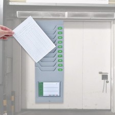 Stojak na karty czasowe Materiały biurowe z 10 kieszeniami Uchwyt ścienny do fabryki