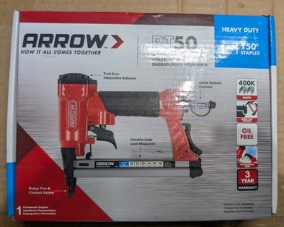 Arrow PT50 Pneumatic Stapler Heavy Duty Upholstery Tool for T50 Staples