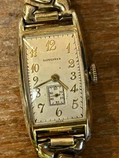 Vintage Longines Tank, 20X40mm, Gold Filled Watch And Band, 17J, Works Great