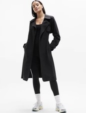 Athleta - Stellar Trench In Black Size: Large TALL NWOT