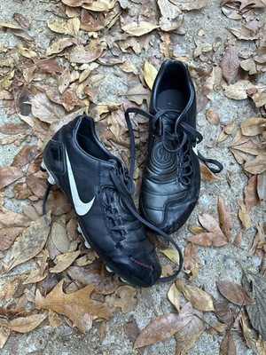 Nike Total 90 Shoot II FG Black Red Soccer Cleats Mens US 7.5