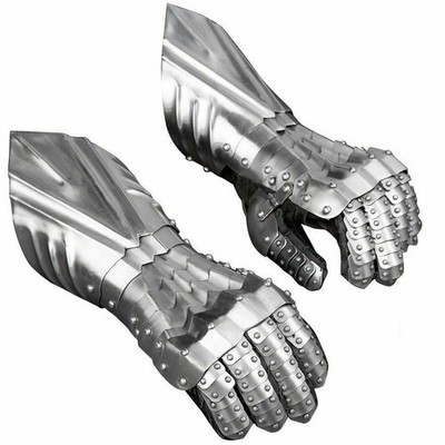Mittelalter Ritter Gothic Stulpen Stahl 15. Jahrhundert Krieger Stahlhandschuhe