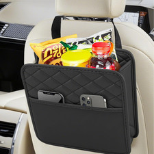 Car Seat Back Organizer, PU Leather Hanging Storage Pocket with Large Capacity,