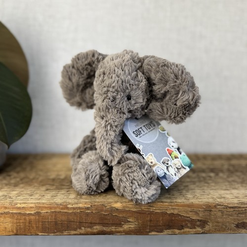 Jellycat Small Mumble Elephant - Grey Texture Beanie Elephant Plush 11" (#3) - Picture 7 of 14